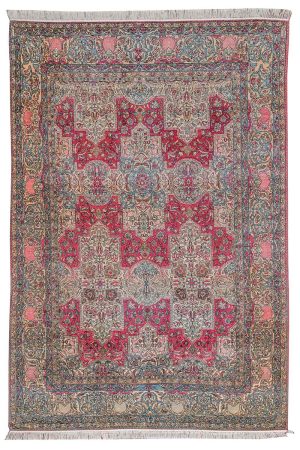 Antique Kirman Shah - Royal Pink