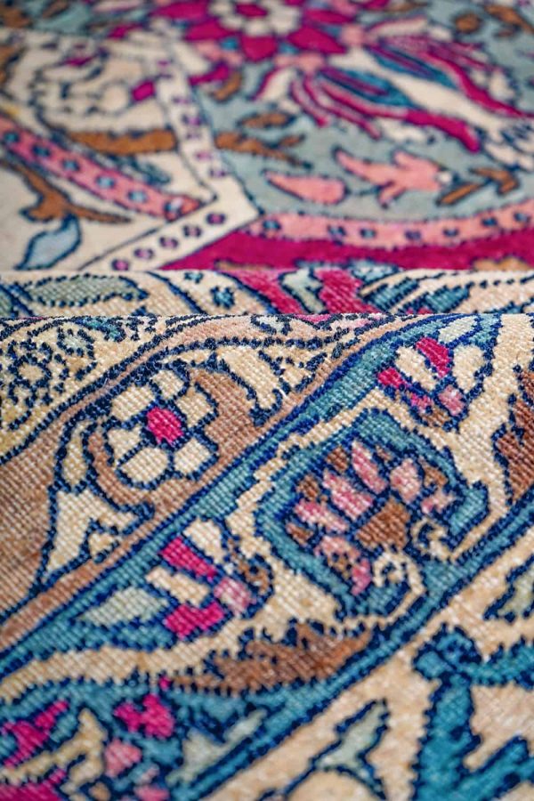 Antique Kirman Shah - Royal Pink