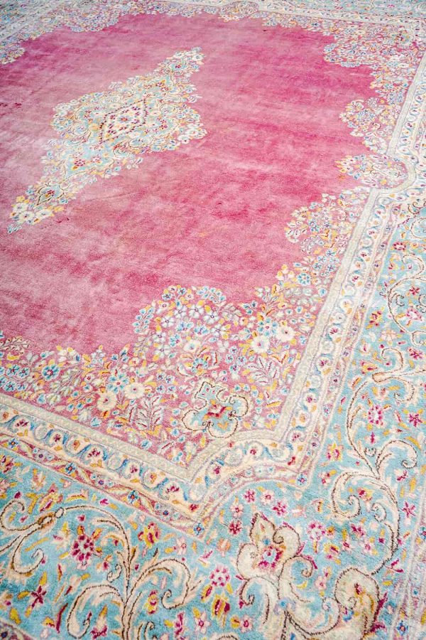 Persian Laver Kerman Aubusson - Light Madder