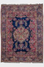 Antique Laver Kerman - Blue Wreath