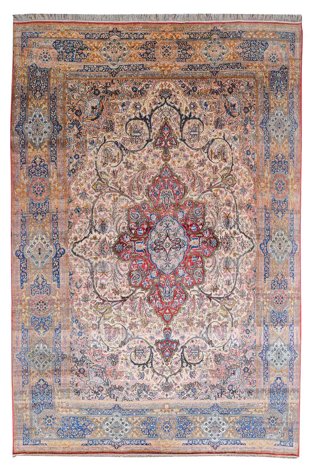 Antique Laver Kerman – Detailed Floral
