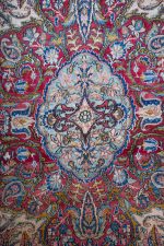 Antique Laver Kerman - Detailed Floral
