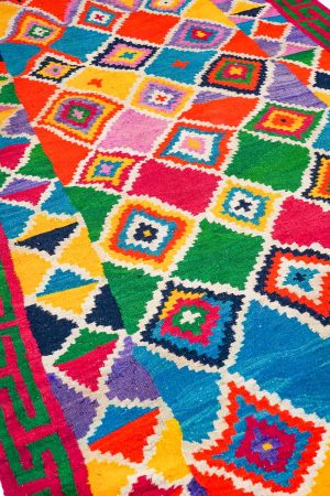 Multi and handcrafted Flatweave Rugs made from Wool by Carpet Cellar
