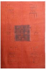 Moroccan Silk Kilim - Red Orange