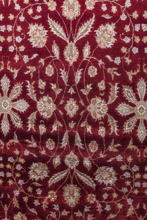 Madder Red and Off White handcrafted Timeless Antique Rugs made from Wool by Carpet Cellar