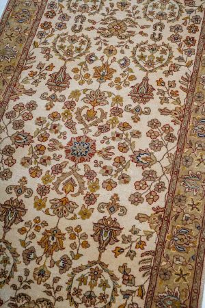 Beige and Light Brown handcrafted Timeless Antique Rugs made from Wool by Carpet Cellar