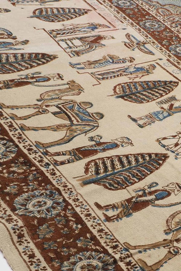Vintage Persian Block Printed Textile - Kalamkari Rath