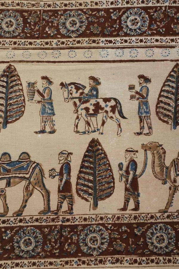 Vintage Persian Block Printed Textile - Kalamkari Rath