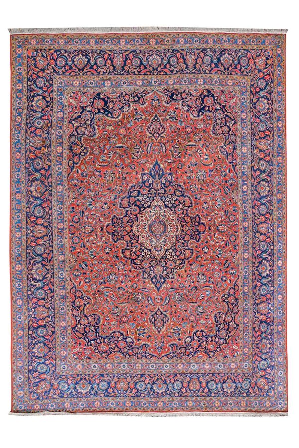 Antique Royal Kurk Kashan - Scrolling Vines