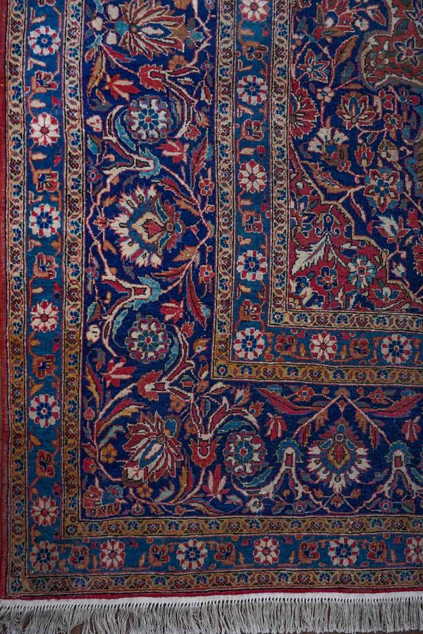 Antique Royal Kurk Kashan - Scrolling Vines