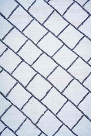 White and handcrafted Flatweave Rugs made from Bamboo Silk by Carpet Cellar