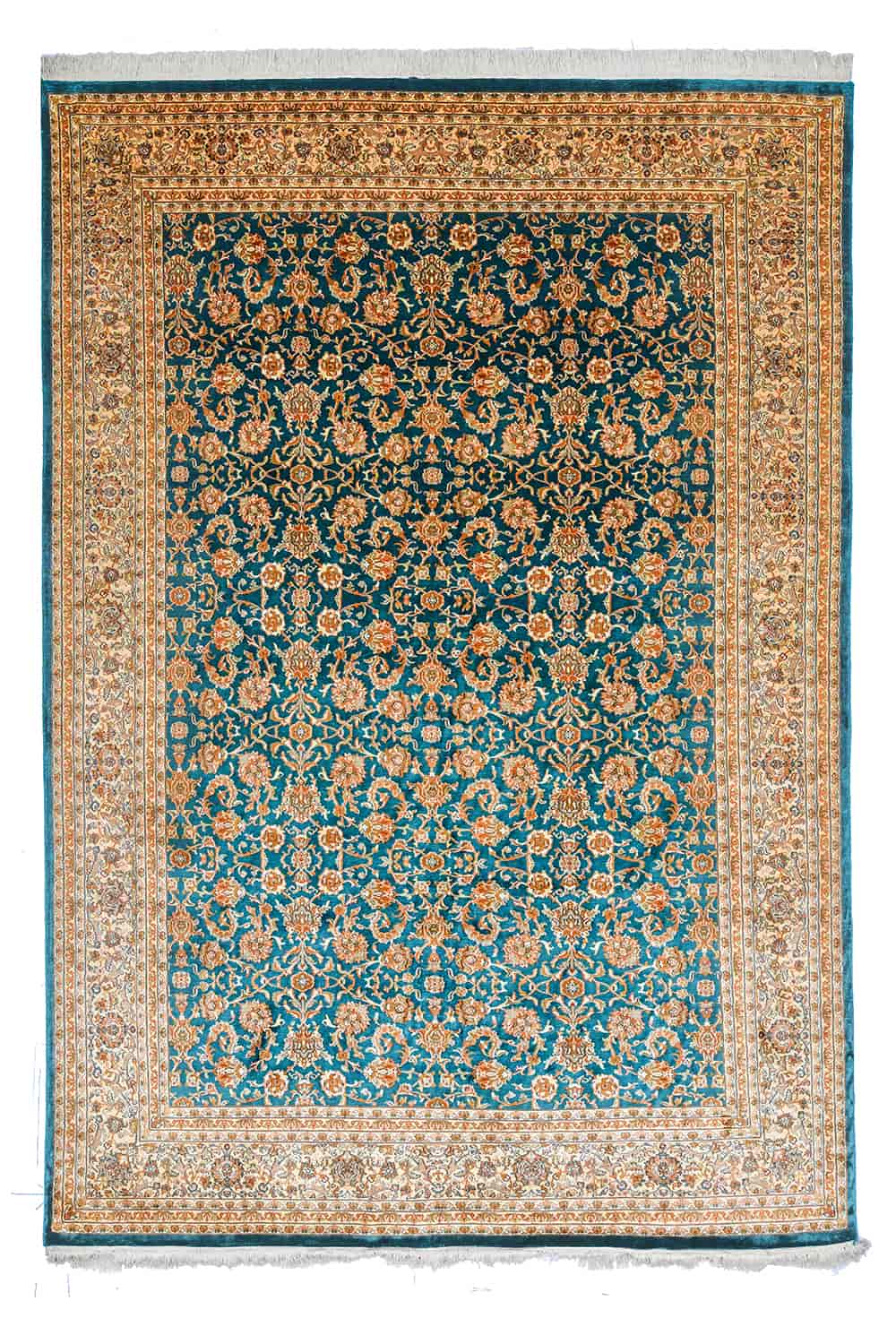 Superfine Silk On Silk – Teal Green Lotus