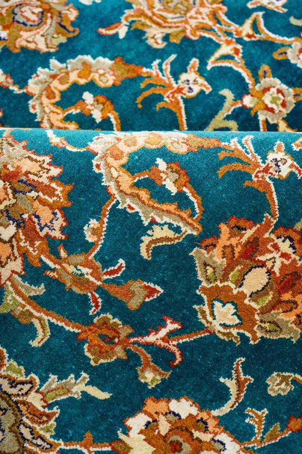 Superfine Silk On Silk - Teal Green Lotus