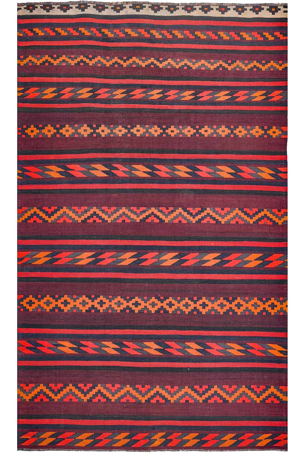 Vintage Tribal Balouch Kilim – Madder Red