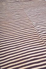 Tribal Bamiyani Kilim - Narrow Brown Stripes