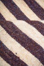 Tribal Bamiyani Kilim - Narrow Brown Stripes