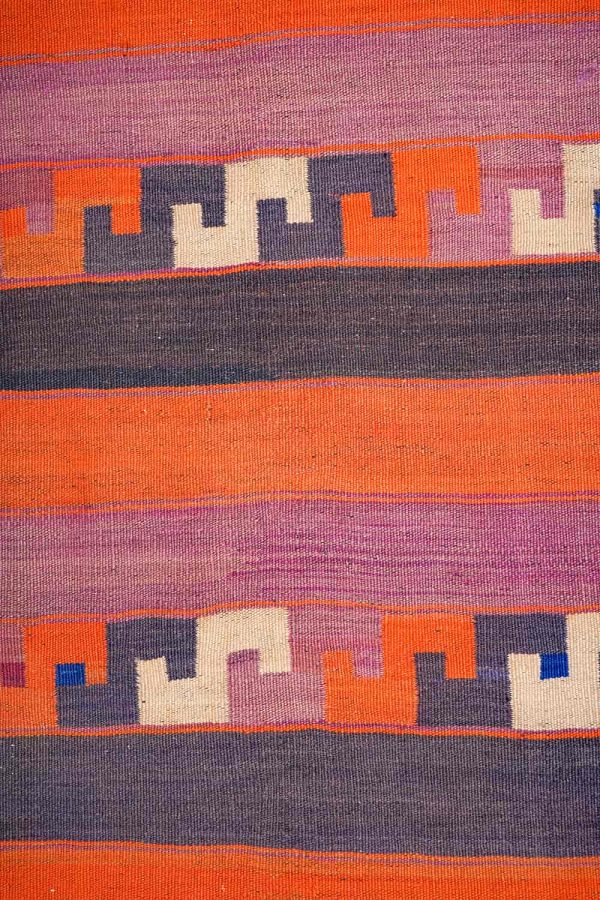 Vintage Tribal Bamiyani Kilim - Orange Hooks