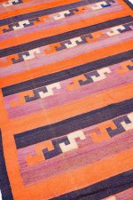 Vintage Tribal Bamiyani Kilim - Orange Hooks