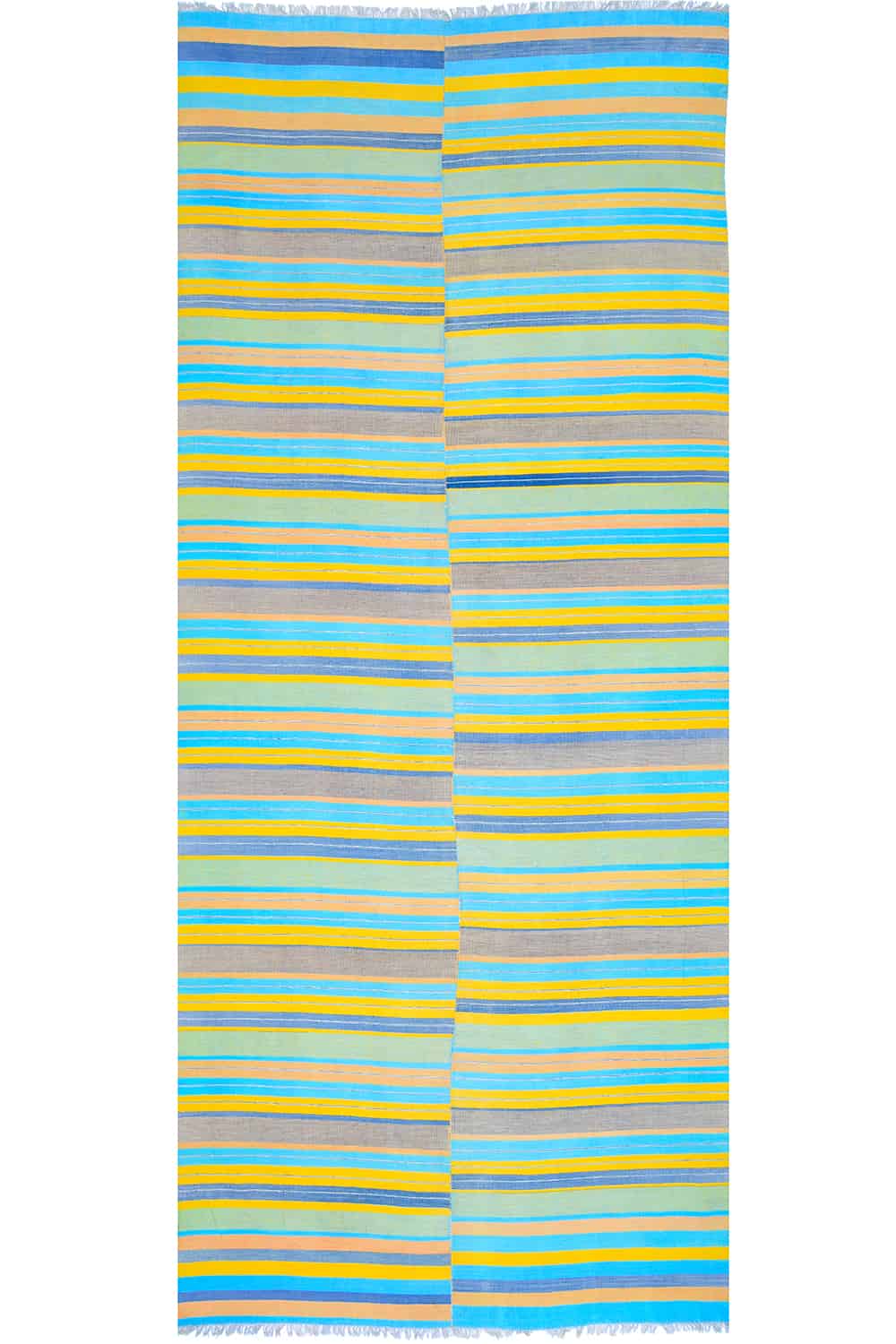 Tribal Bamiyani Kilim – Light Blue and Yellow