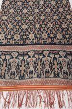 Vintage Tribal Indonesian Sumbawa Ikat Textile - Rams Horn