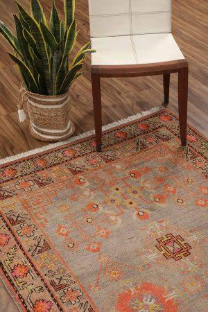 Light Brown and Orange handcrafted Vintage Carpets made from Wool by Carpet Cellar
