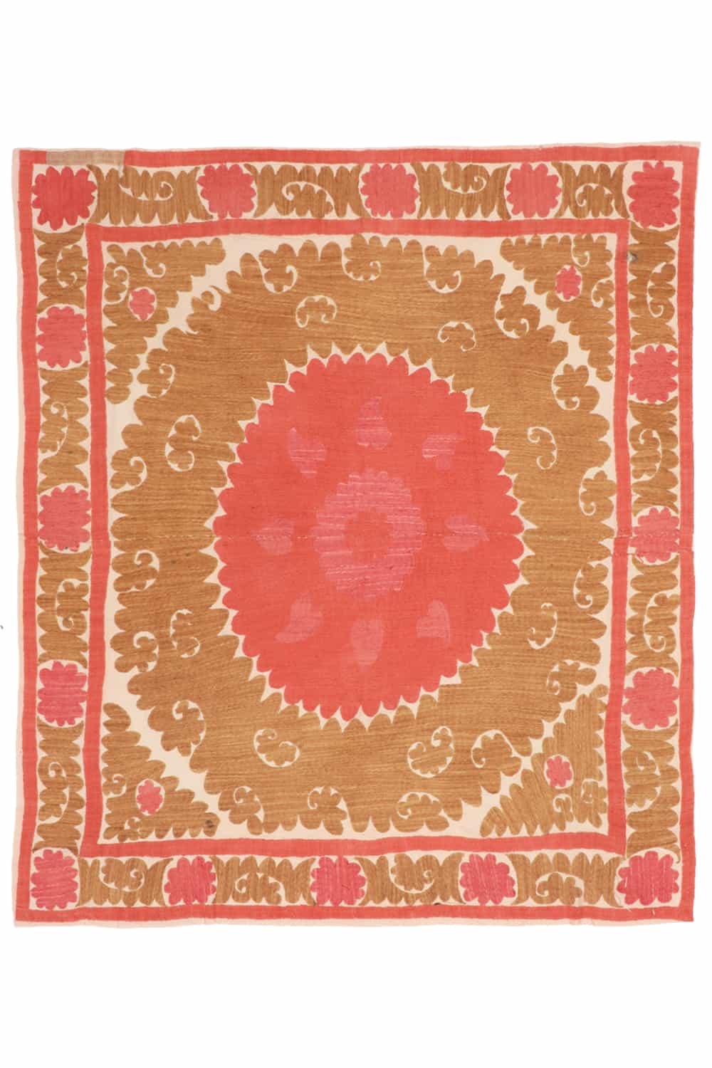 Vintage Tribal Uzbek Suzani Hand Embroidered Textile – Dusk
