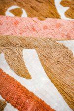 Tribal Uzbek Suzani Embroidered Textile - Shades of Brown