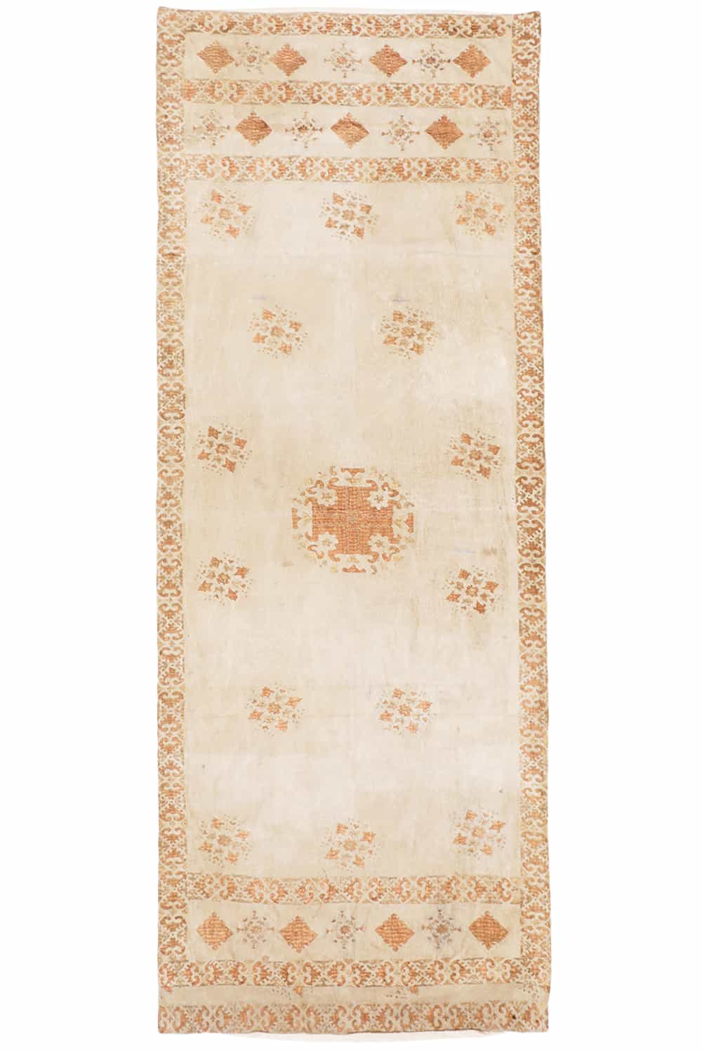 Vintage Uzbek Lakai Embroidery Textile – Bronze Threadwork