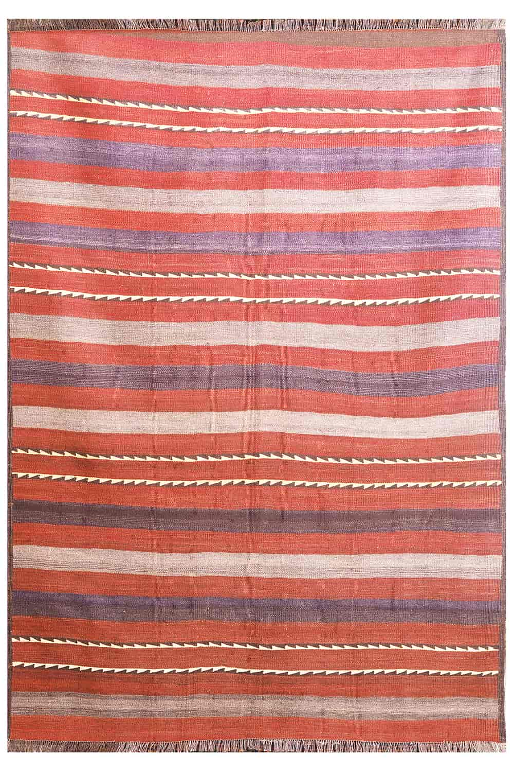 Vintage Balouch Kilim – Maroon Stripes