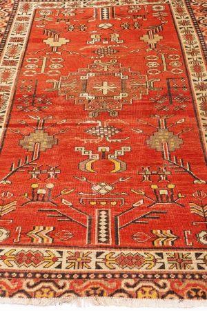Red Orange and Orange handcrafted Vintage Carpets made from Wool by Carpet Cellar