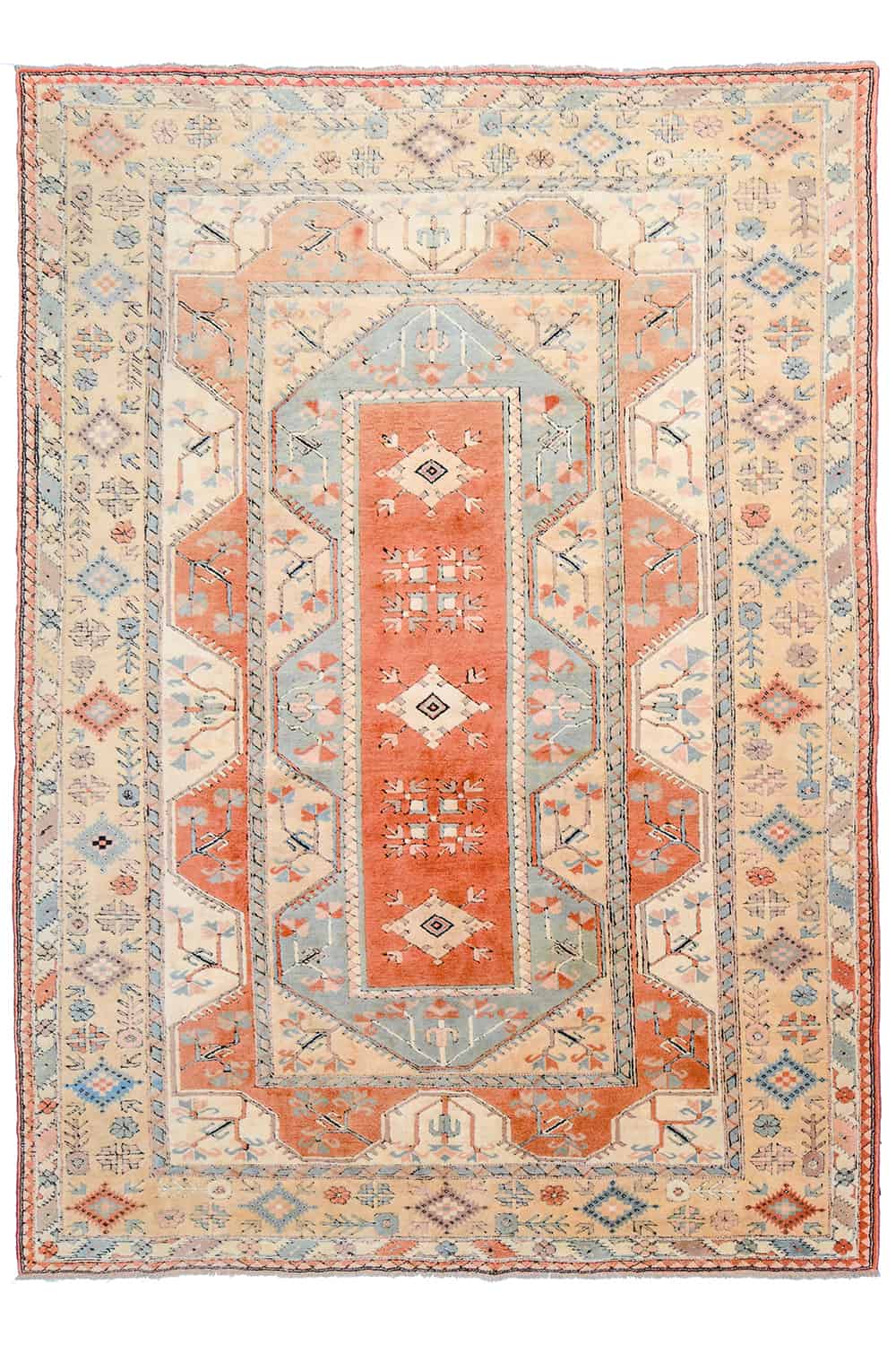 Vintage Turkish Kazak – Brick Tones