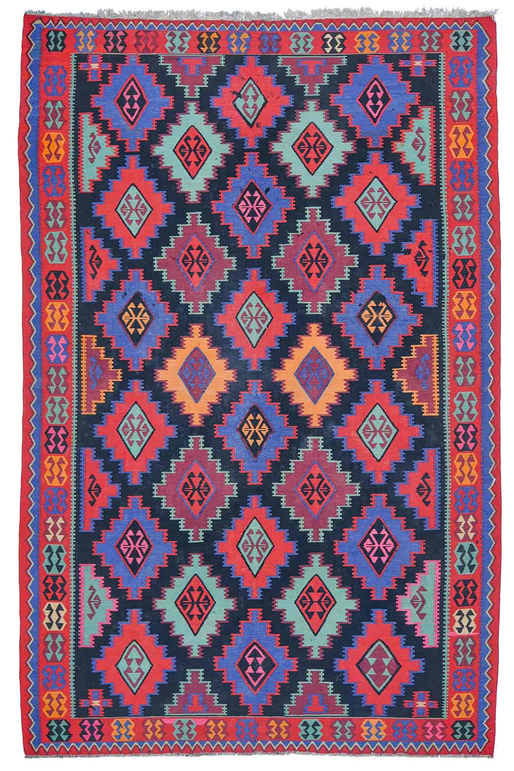 Vintage Kazak Kilim – Incandescent