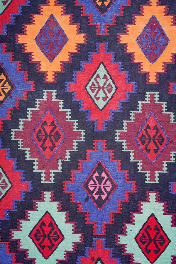 Vintage Kazak Kilim - Incandescent