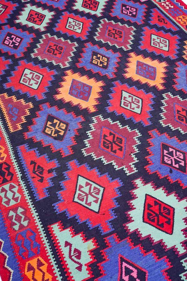 Vintage Kazak Kilim - Incandescent