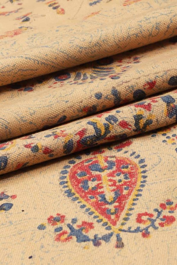 Vintage Persian Block Printed Paisley Textile - Ghoda | Antique
