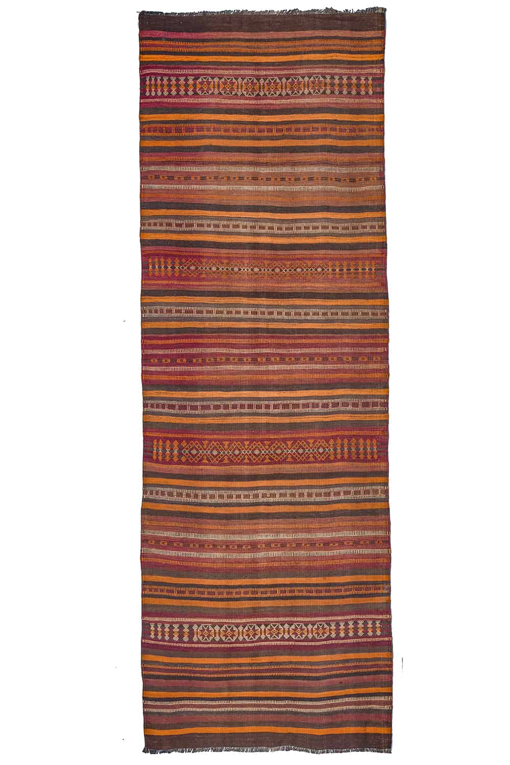 Vintage Tribal Balouch Kilim Runner – Layered