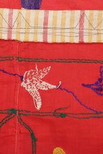 Vintage Tribal Uzbek Suzani Hand Embroidered Textile - Rose Jardin