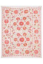 Vintage Uzbek Suzani Hand embroidered Textile - Twining