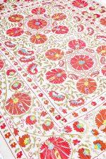Vintage Uzbek Suzani Hand embroidered Textile - Twining