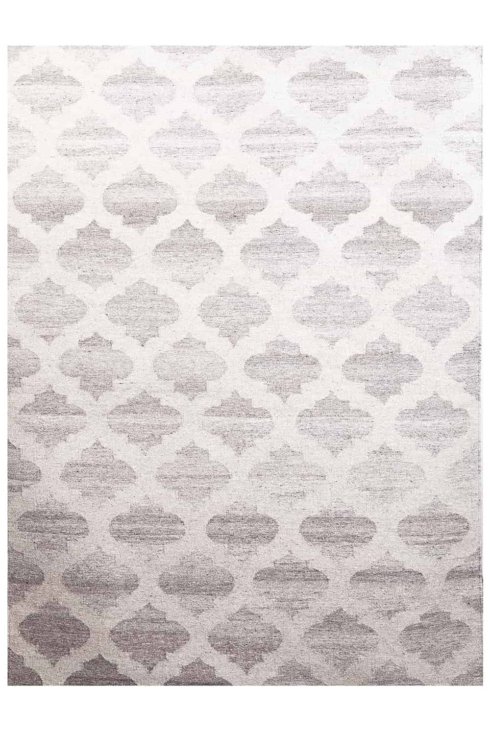 Woollen Flatweave – Ivory Lattice