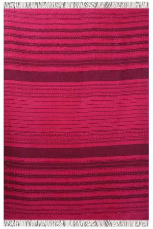 Woollen Overdyed Flatweave - Mulberry