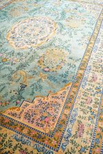Antique Agra Jail William Moris - Teal Green