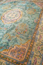 Antique Agra Jail William Moris - Teal Green