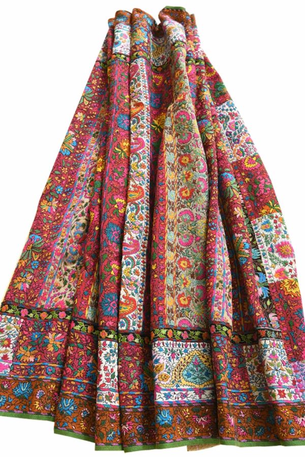 Antique Suzani Jamawar Shawl - Floral Paisley