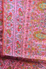 Antique Suzani Jamawar Shawl - Paisley Pink