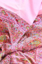Antique Suzani Jamawar Shawl - Paisley Pink
