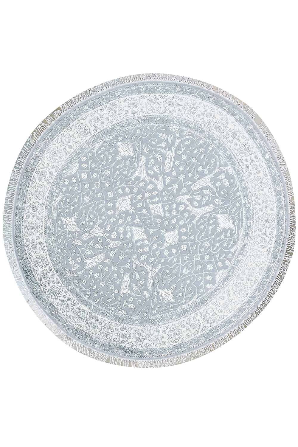 Hadji Jalili Round Collection- Grey and White