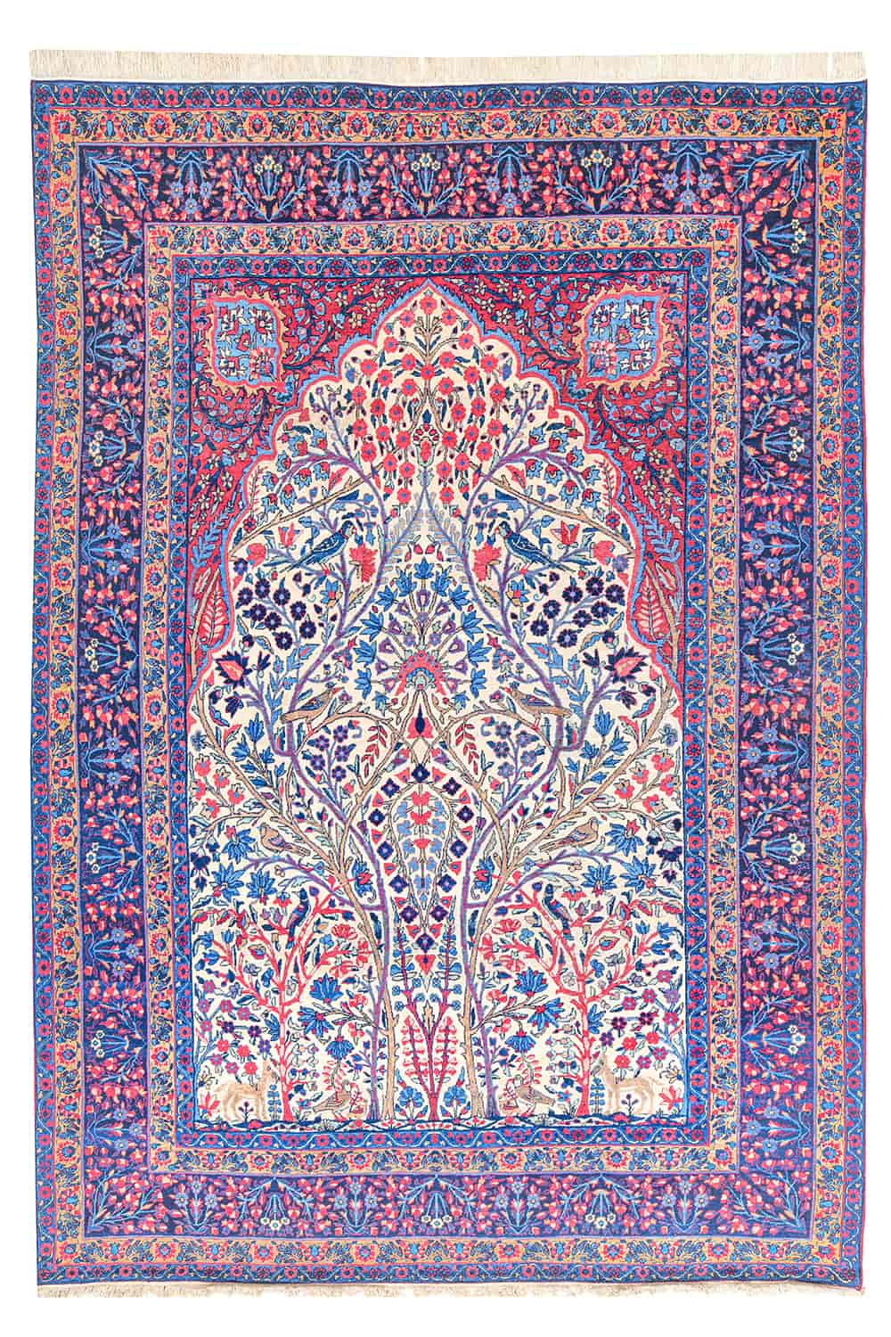 Antique Laver Kerman – Tree of Life Mihrab