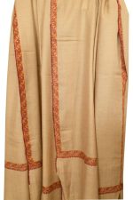 Light Weight Shahmina Gents Beldar Shawl - Beige