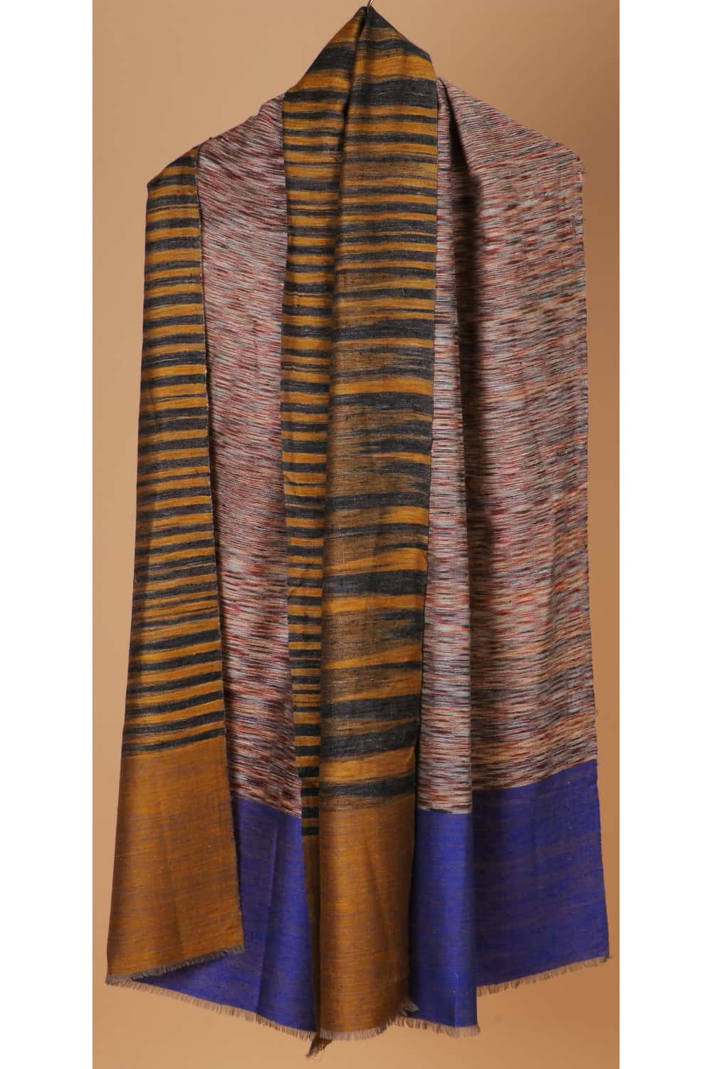 Light Weight Shahmina Reversible Stole – Brown and Blue